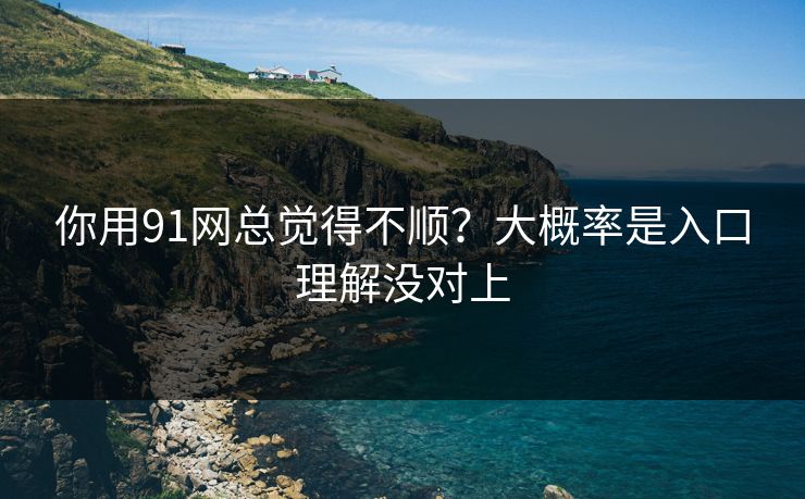 你用91网总觉得不顺？大概率是入口理解没对上